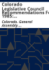 Colorado_Legislative_Council_recommendations_for_1985