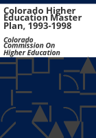 Colorado_higher_education_master_plan__1993-1998