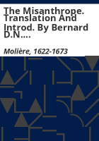 The_misanthrope__Translation_and_introd__by_Bernard_D_N__Grebanier