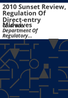 2010_sunset_review__Regulation_of_direct-entry_midwives