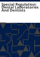 Special_regulation__dental_laboratories_and_dentists